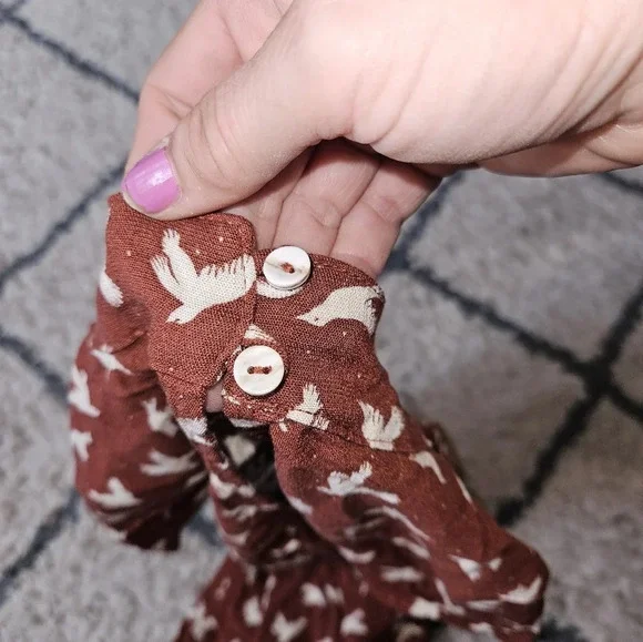 Intimately free people billie printed tie neck bodysuit medium - Picture 7 of 8